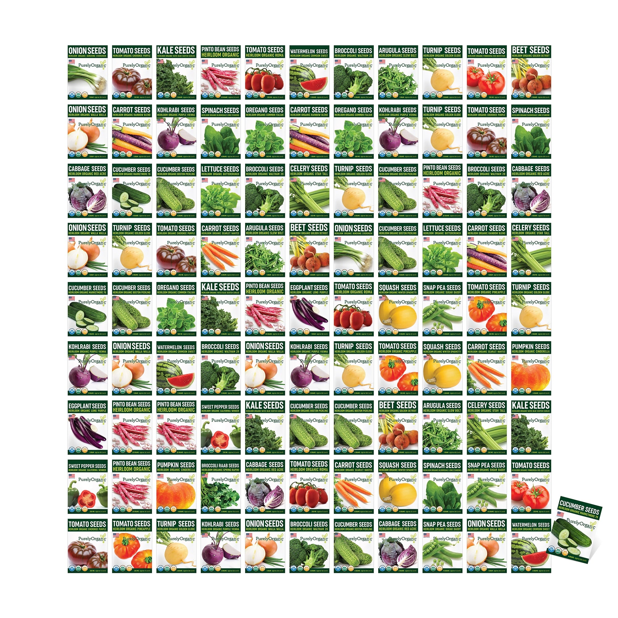 vegetable and flower seeds catalog Last Year's Organic Vegetable Seed Variety Pack