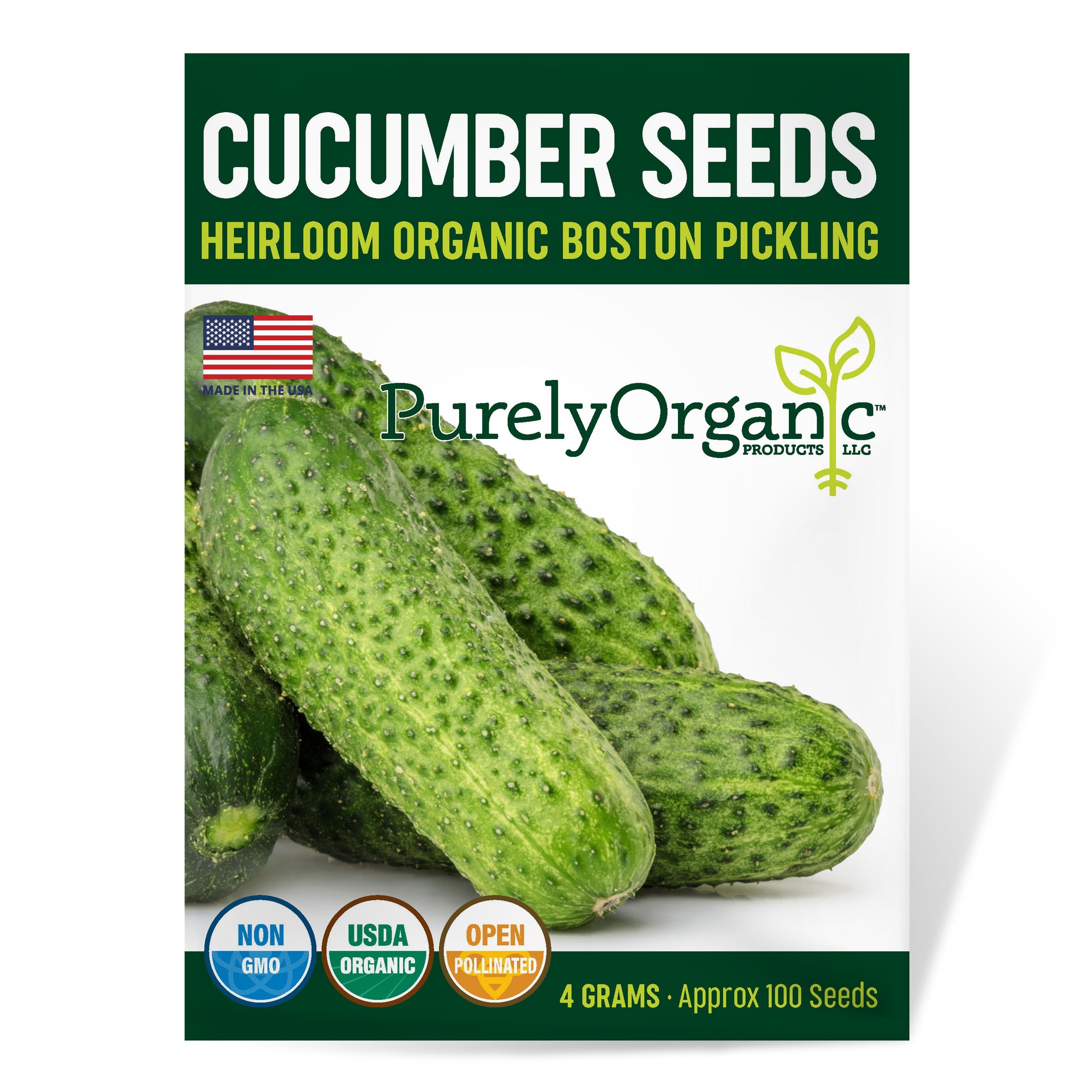 planting boston pickling cucumber seeds Purely Organic Boston Pickling Cucumber Seeds - USDA Organic 1 Packet (4 Grams