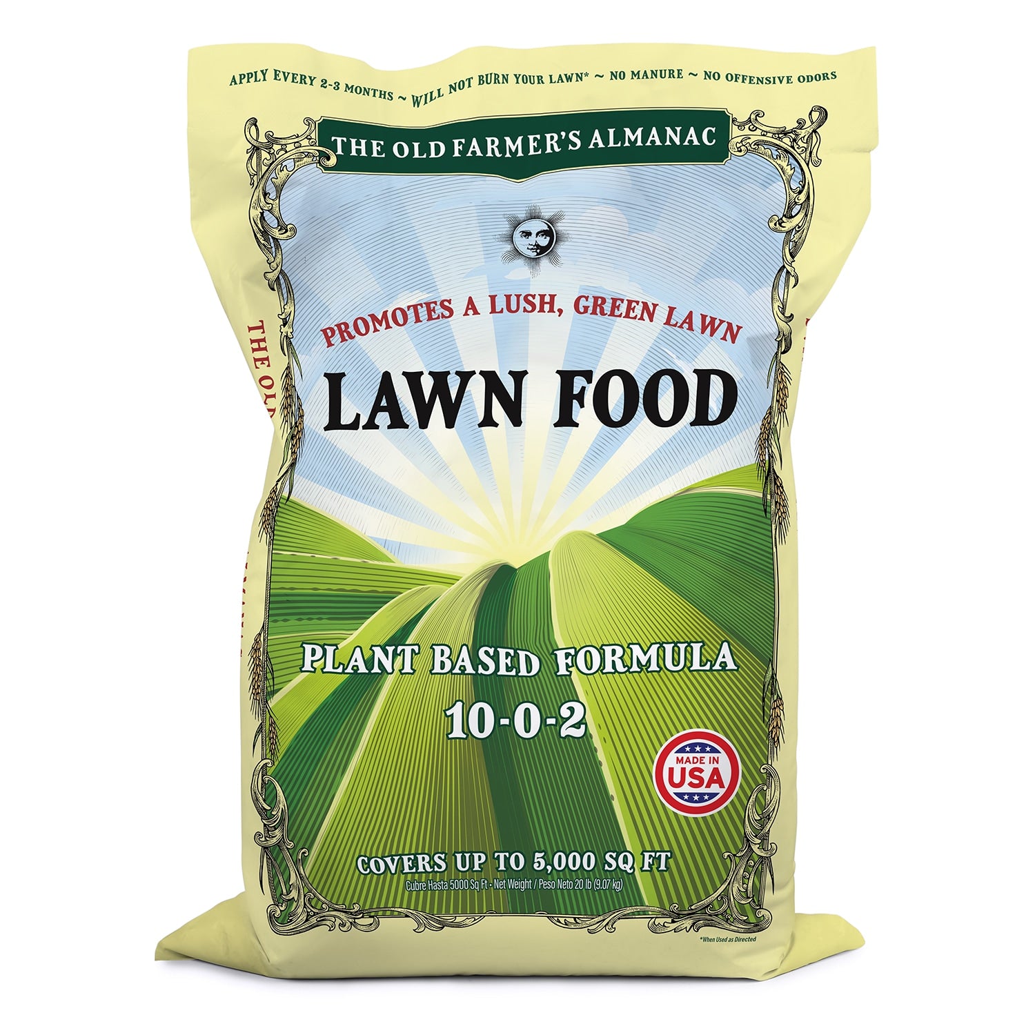 lawn and plant fertilizer Old Farmer's Almanac 20 lbs. 5,000 sq. ft. Lawn Food Fertilizer