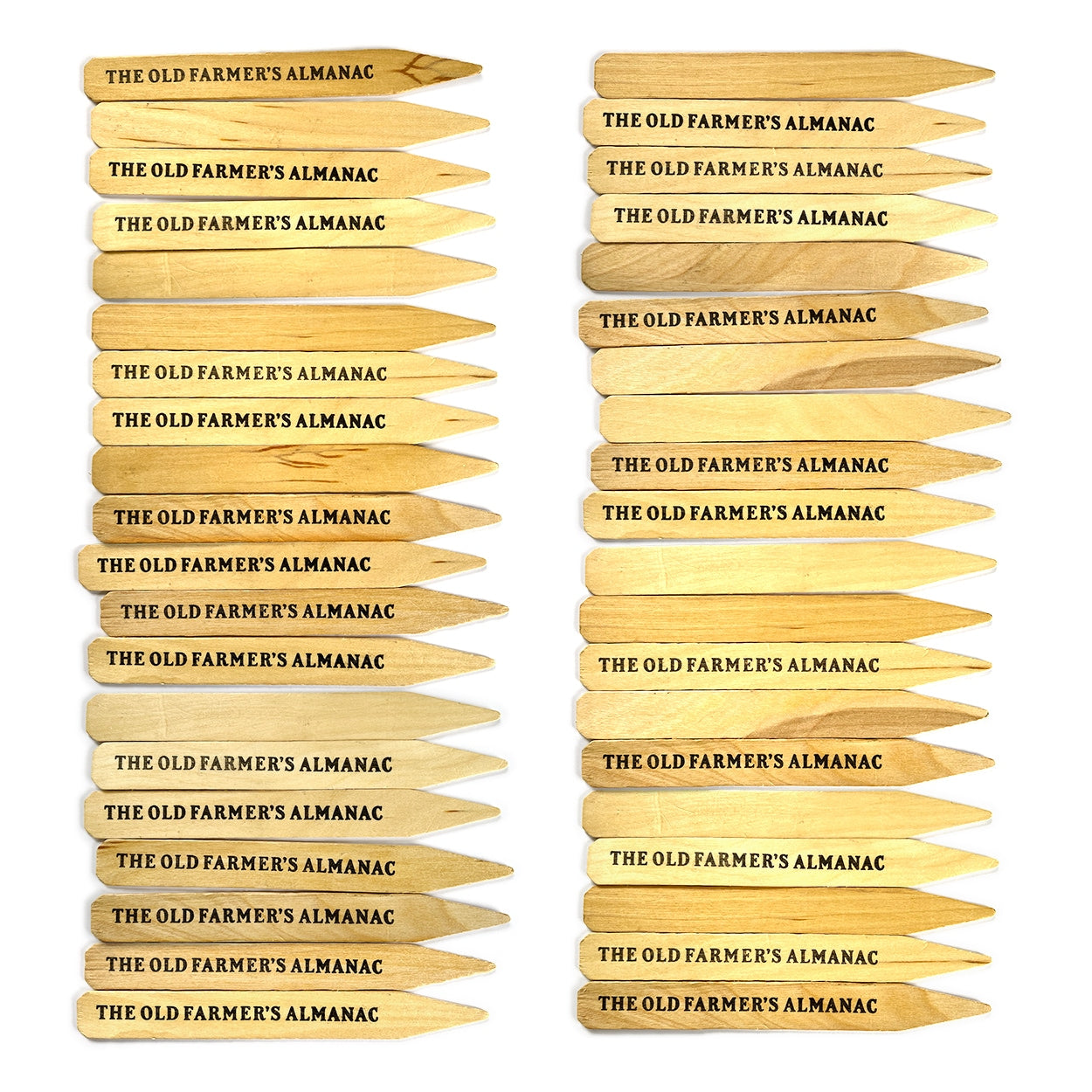 garden seed markers The Old Farmer's Almanac Wooden Garden Plant Markers - 40 Stakes