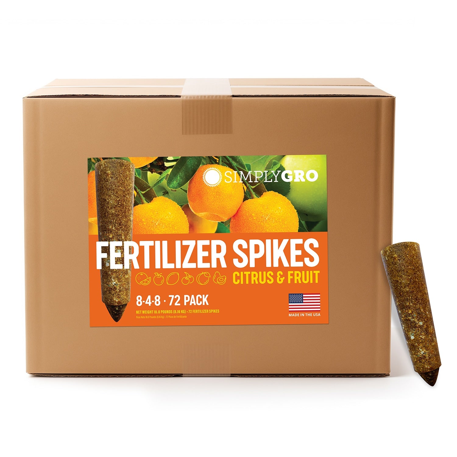 Front View of SimplyGro Spikes Fertilizer Pack