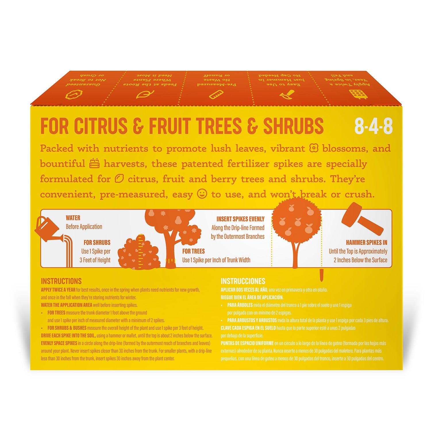 Back View of SimplyGro Spikes Fertilizer Box