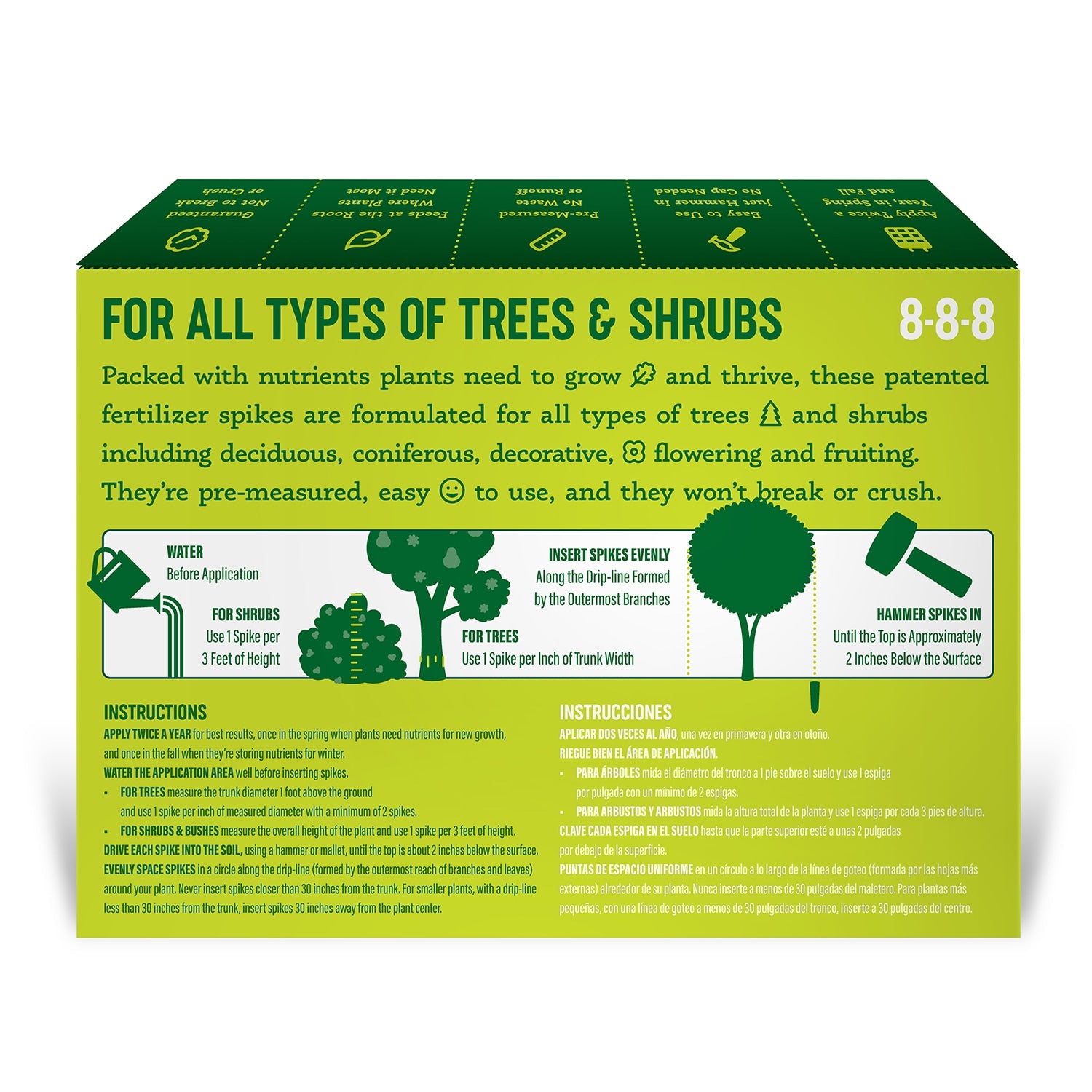 plant spike fertilizer SimplyGro Fertilizer Spikes for Trees & Shrubs 24 Spikes