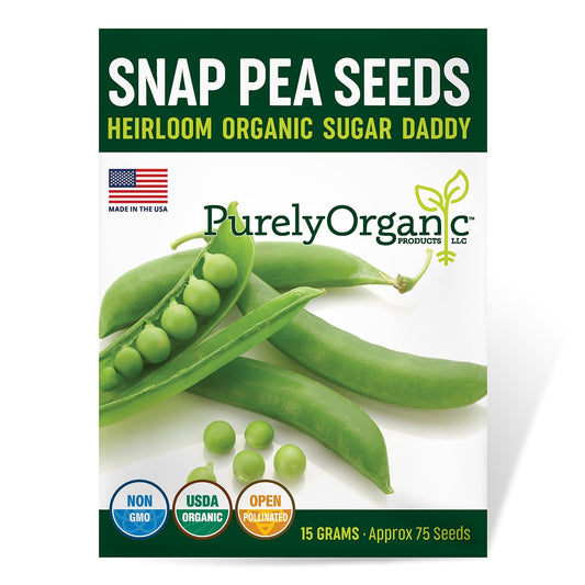 Purely Organic Sugar Daddy Snap Pea Seeds - USDA Organic