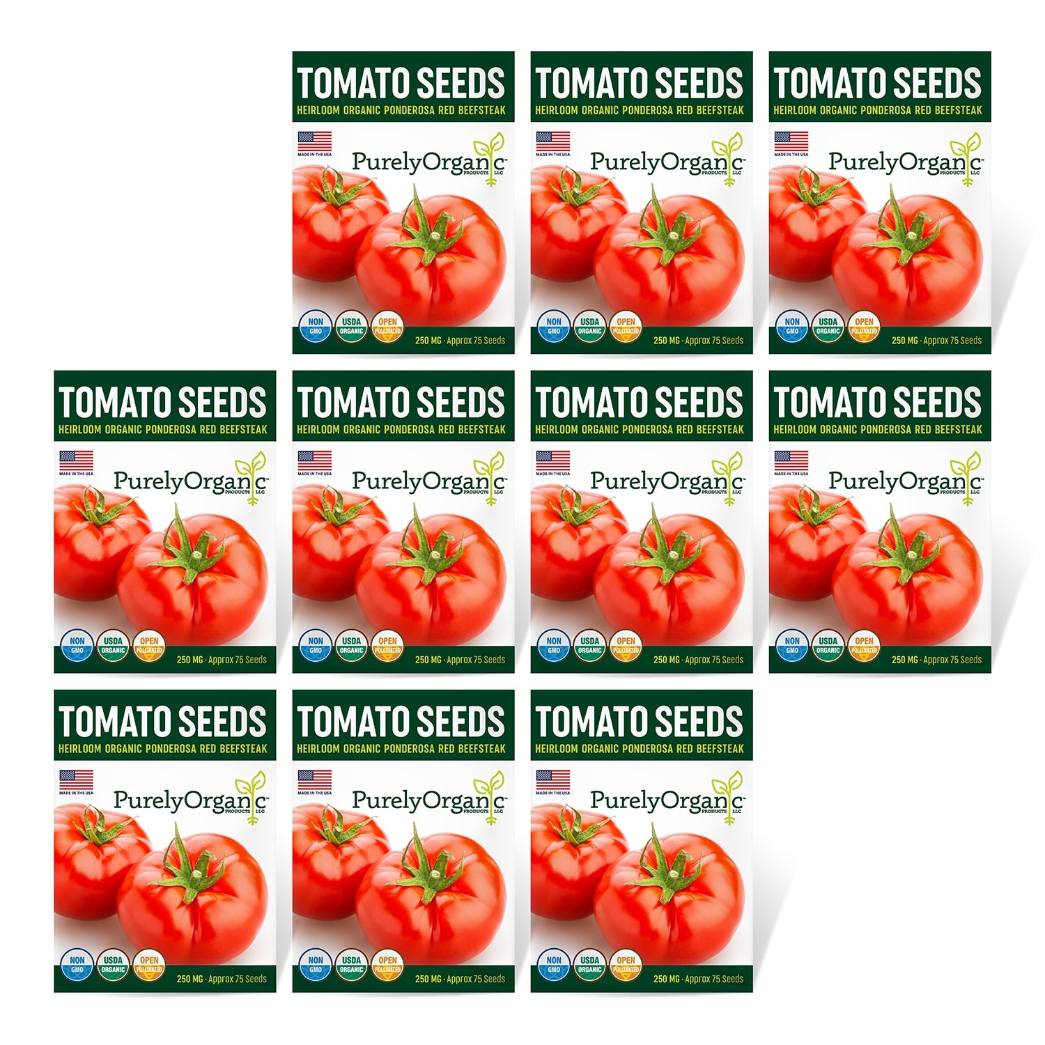 10 Pack of Purely Organic Products Tomato 