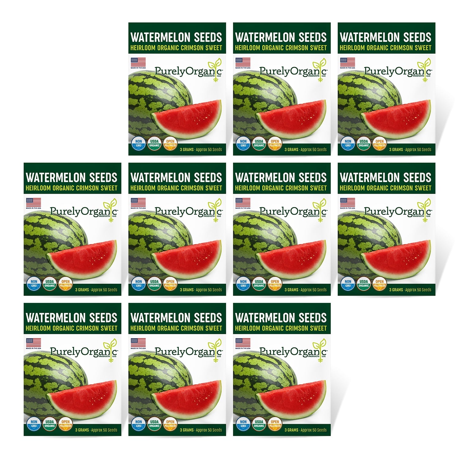 10 Pack of Purely Organic Products Watermelon