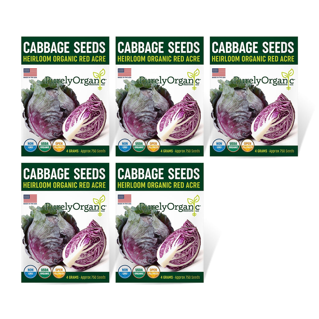 5 Pack of Purely Organic Products Cabbage
