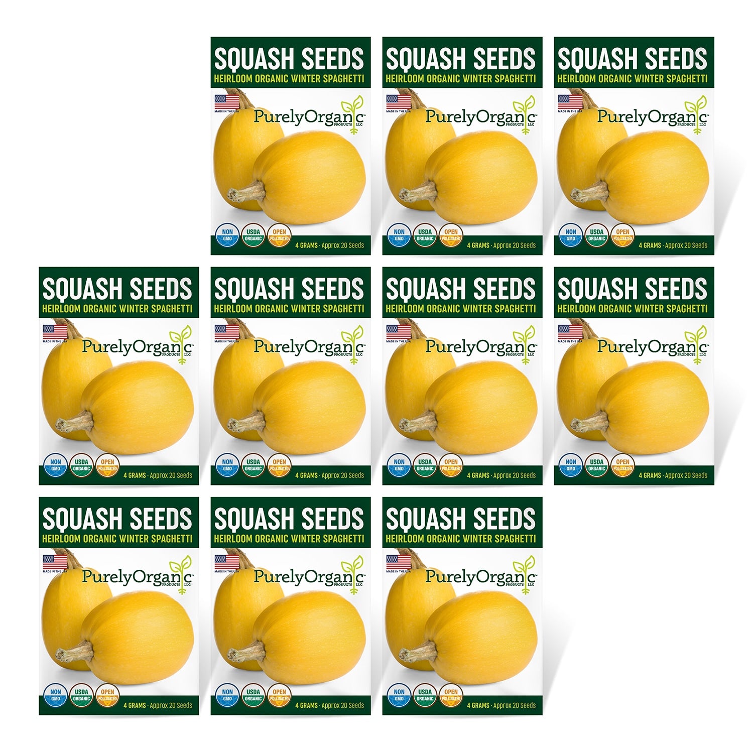 10 Pack of Purely Organic Products Spaghetti Squash
