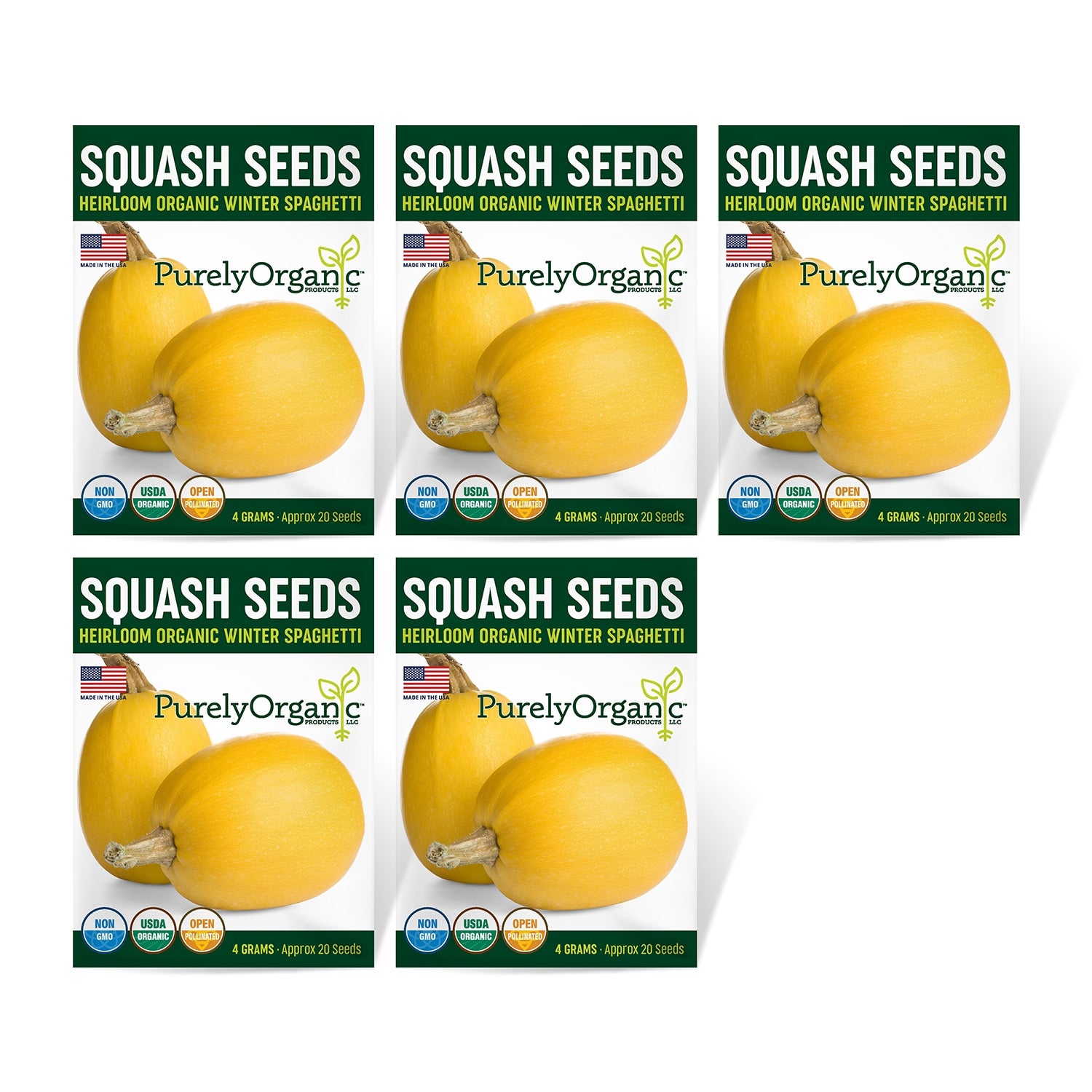 5 Pack of Purely Organic Products Spaghetti Squash
