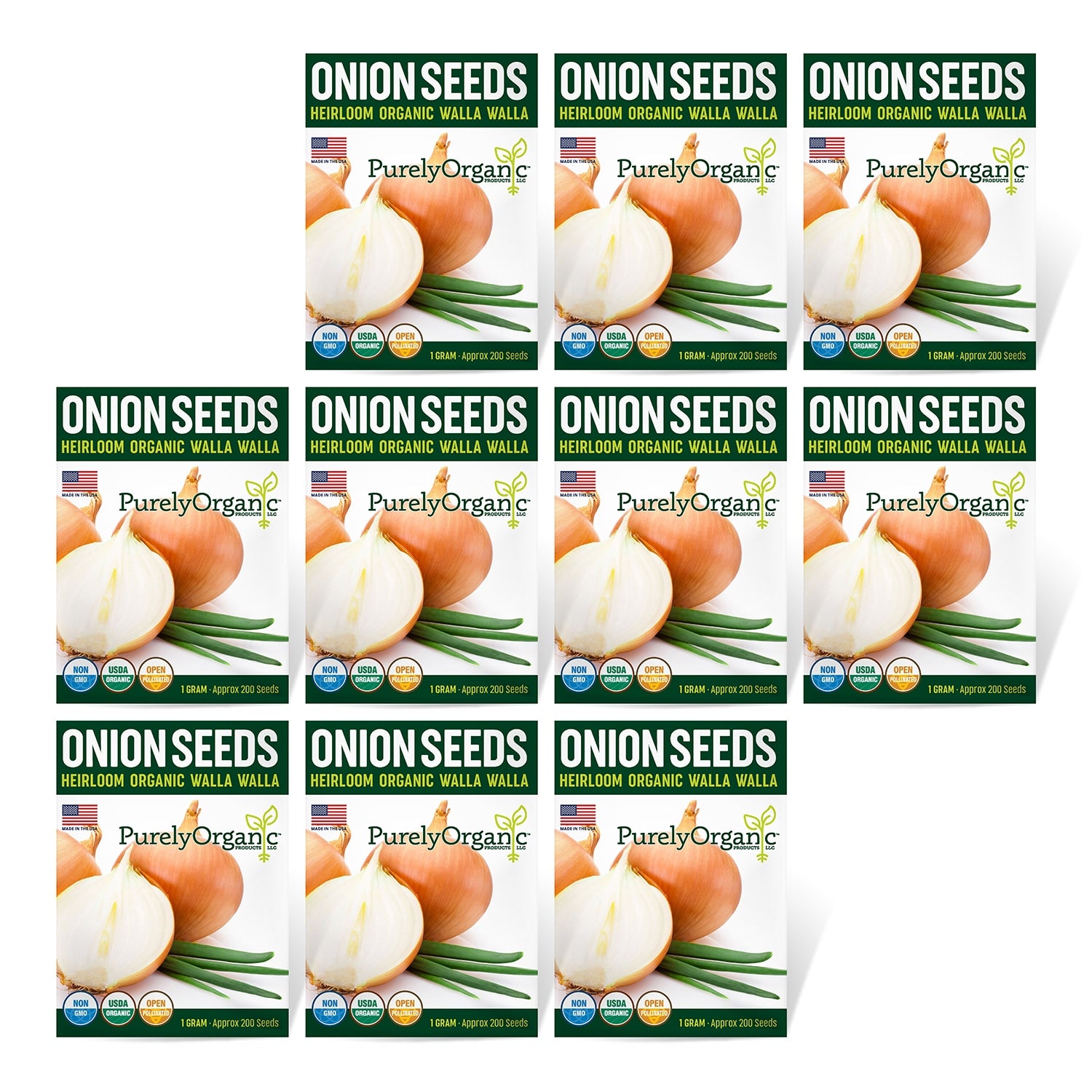 10 Pack of Purely Organic Products 
Walla Walla Onions