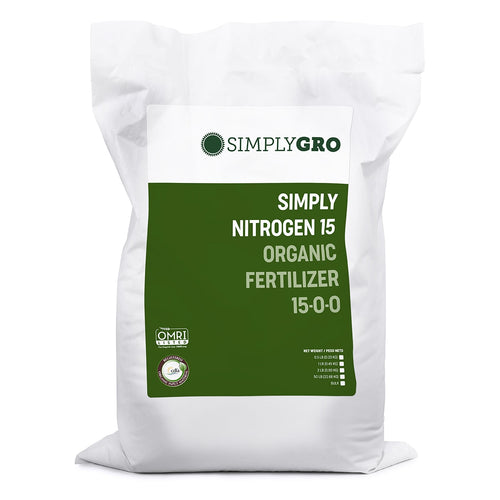 low nitrogen plant fertilizer SimplyGro Simply Nitrogen 15 Organic Fertilizer 15-0-0 (50 Lbs)