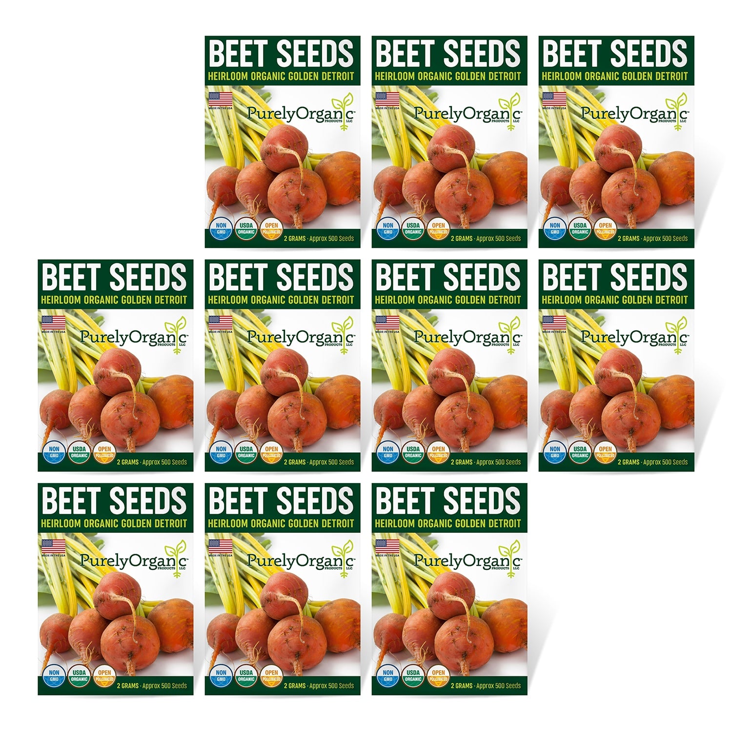 10 Pack of Purely Organic Products Beets
