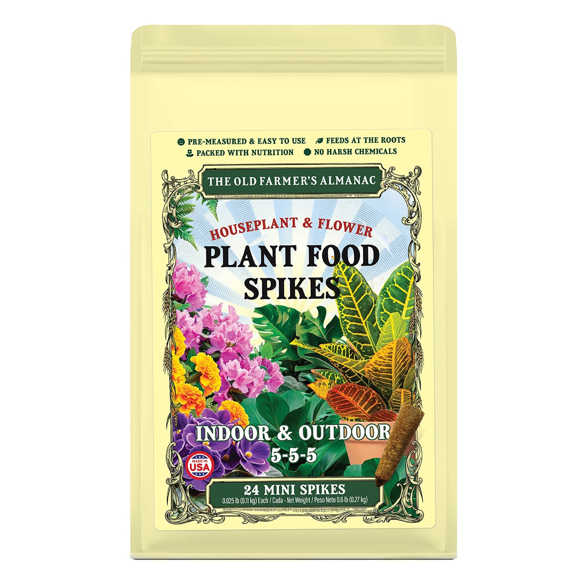 flowering plant fertilizer spikes The Old Farmer's Almanac Houseplant & Flower Plant Food Mini Spikes –  SimplyGro