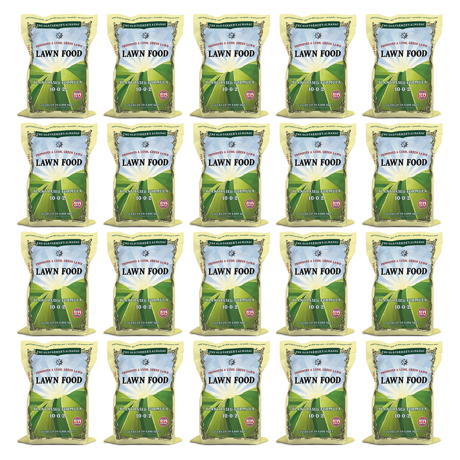 20 Bags of The Old Farmer's Almanac Lawn Food Fertilizer