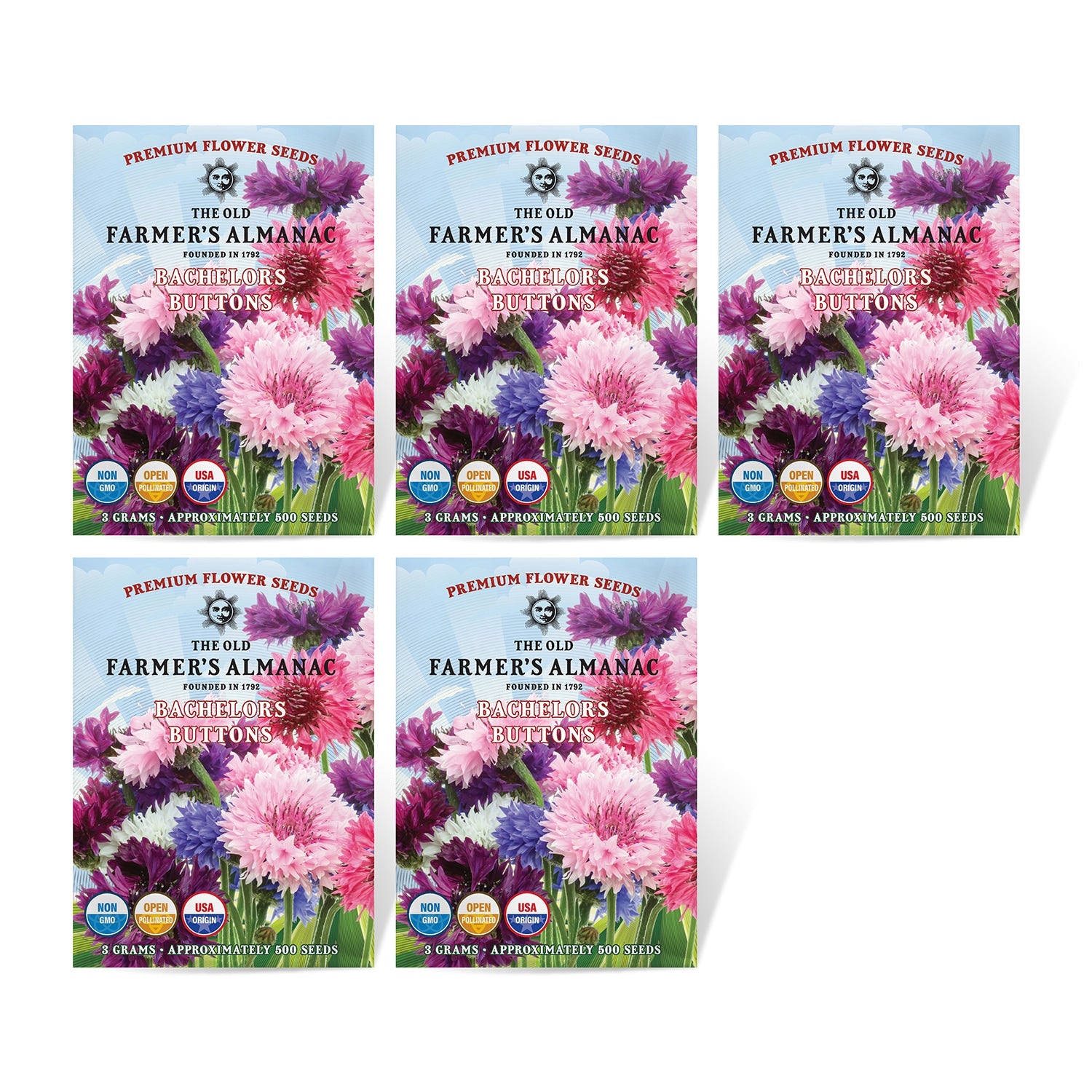 walmart flower seeds The Old Farmer's Almanac Bachelors Button Seeds – SimplyGro