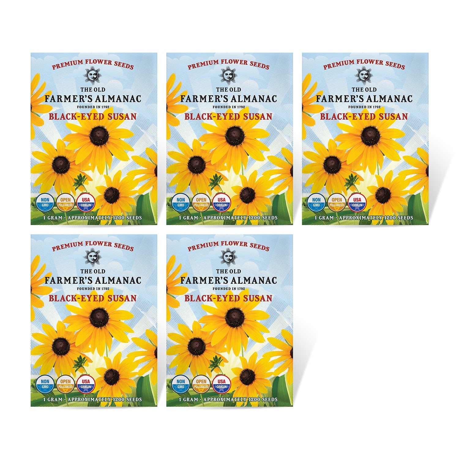 The Old Farmer's Almanac Premium Black Eyed Susan (Rudbeckia) Seeds