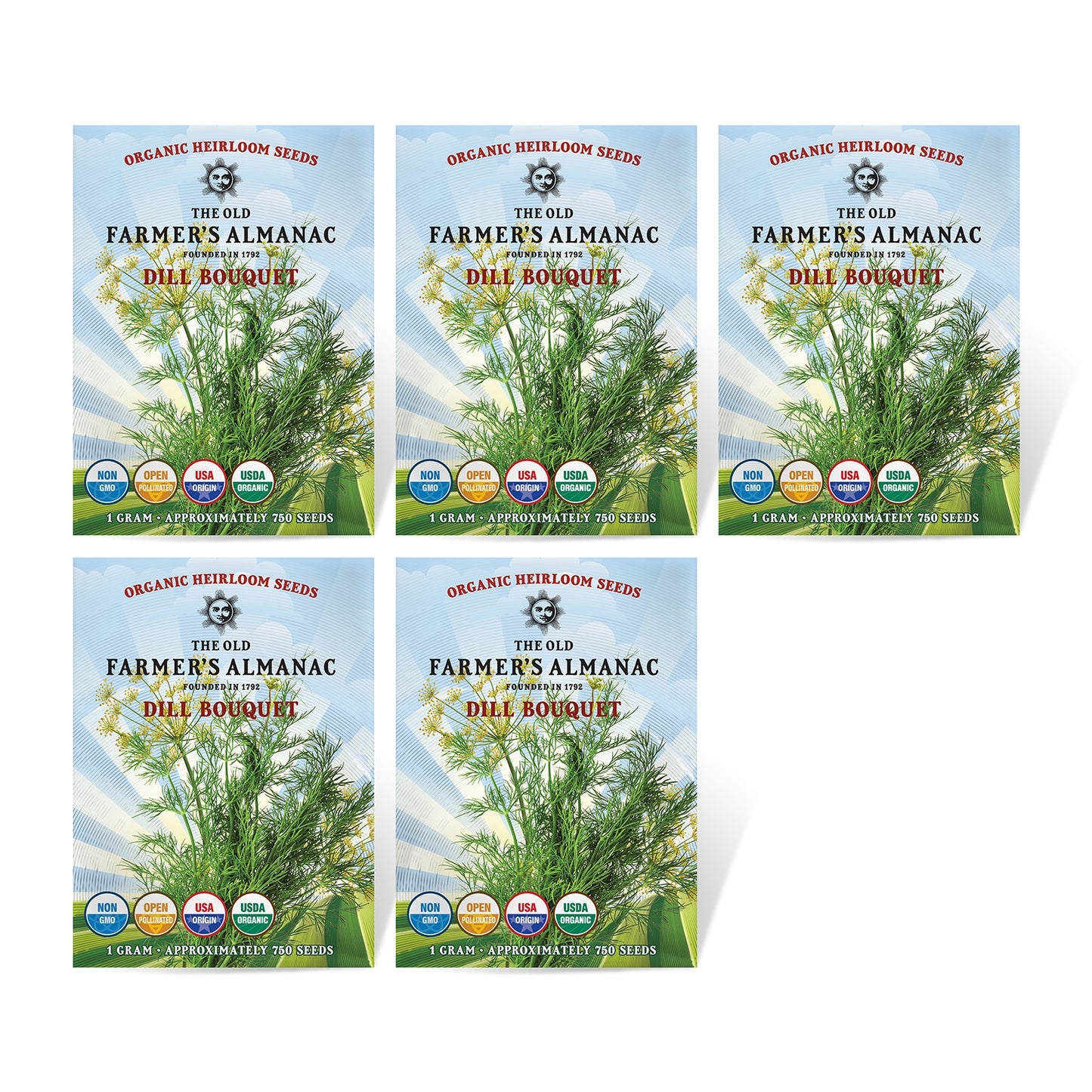 The Old Farmer's Almanac Heirloom Bouquet Dill Seeds - USDA Organic