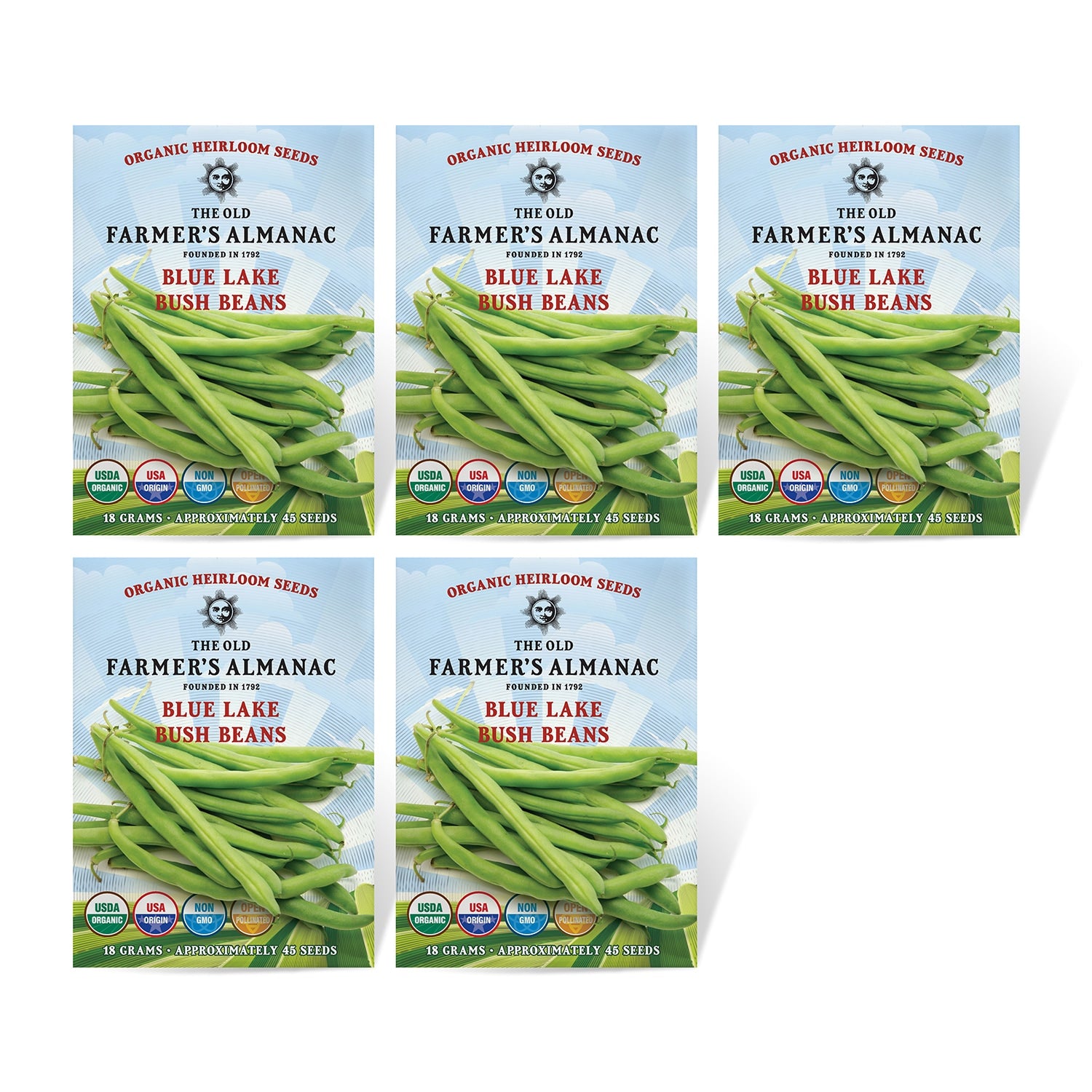 5 Pack The Old Farmer's Almanac Bush Beans