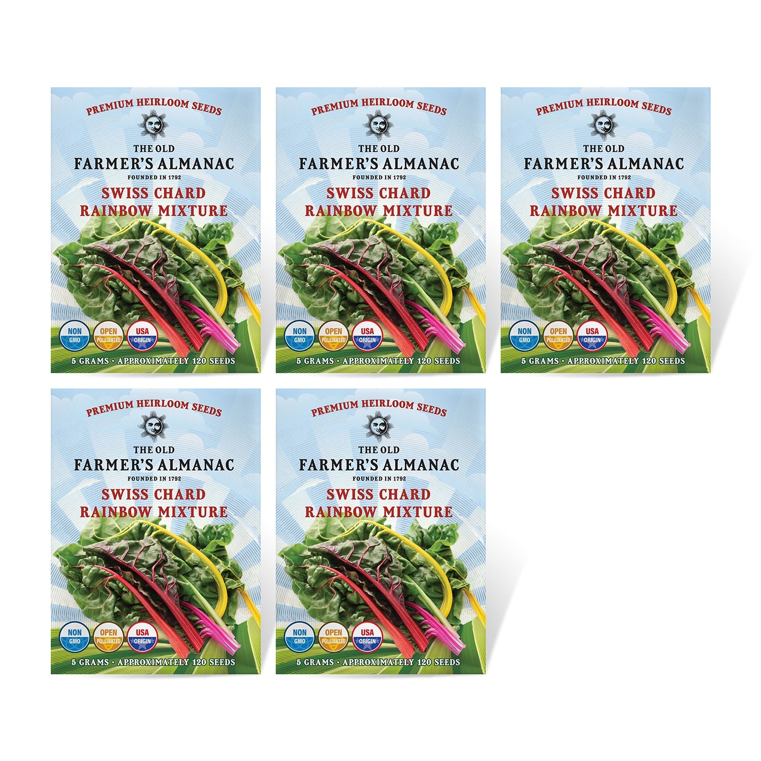 5 Pack of The Old Farmer's Almanac Swiss Chard