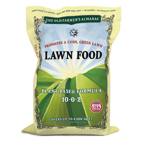 plant fertilizer 10 10 10 Old Farmer's Almanac 20 lbs. 5,000 sq. ft. Lawn Food Fertilizer