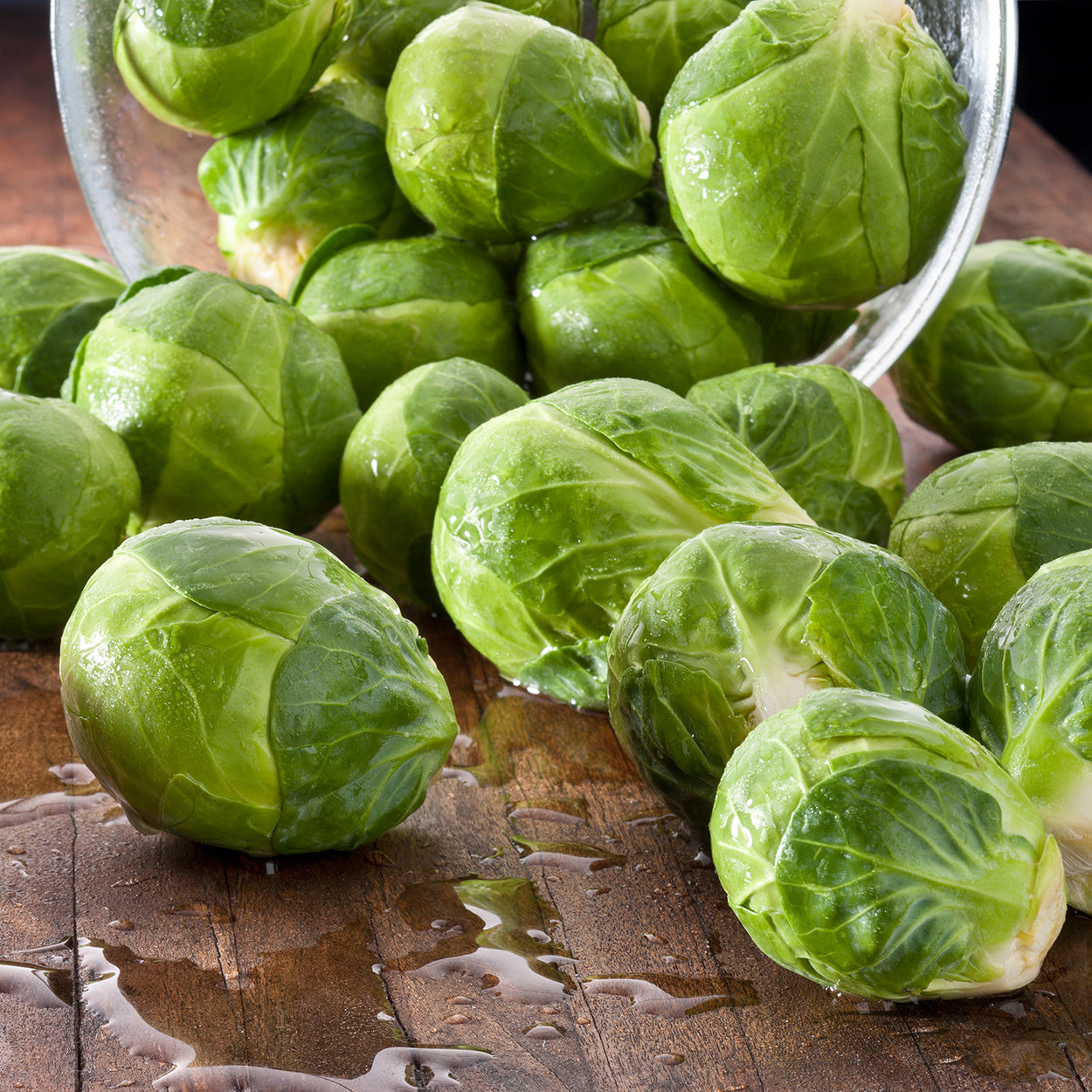 Brussels Sprouts on Kitchen Counter 