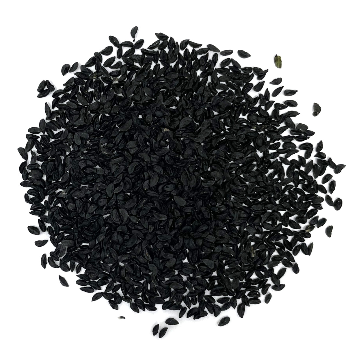 A close view of seeds on a white background 