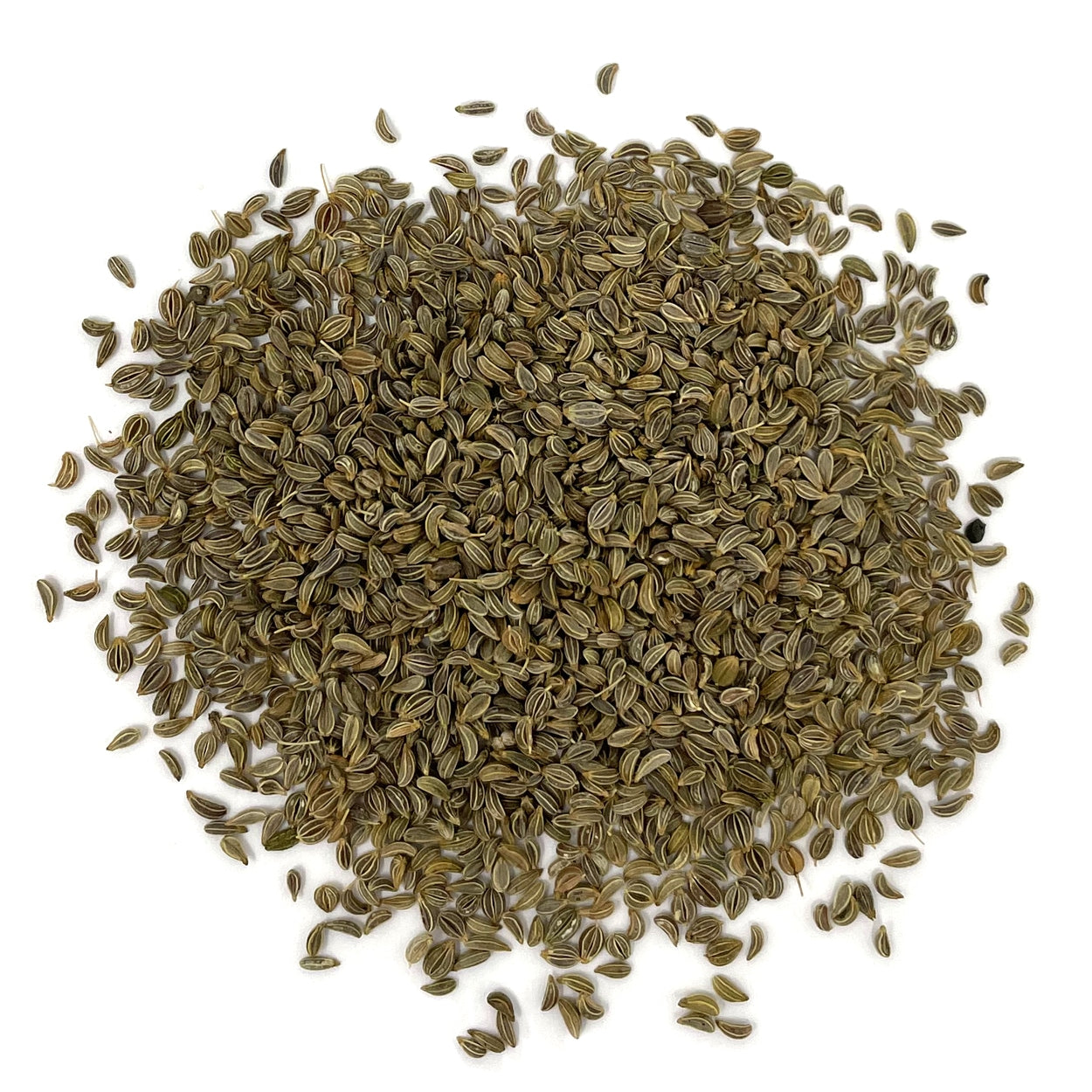 A close view of seeds on a white background 