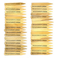 Set of wooden plant markers with 'The Old Farmer's Almanac' branding.